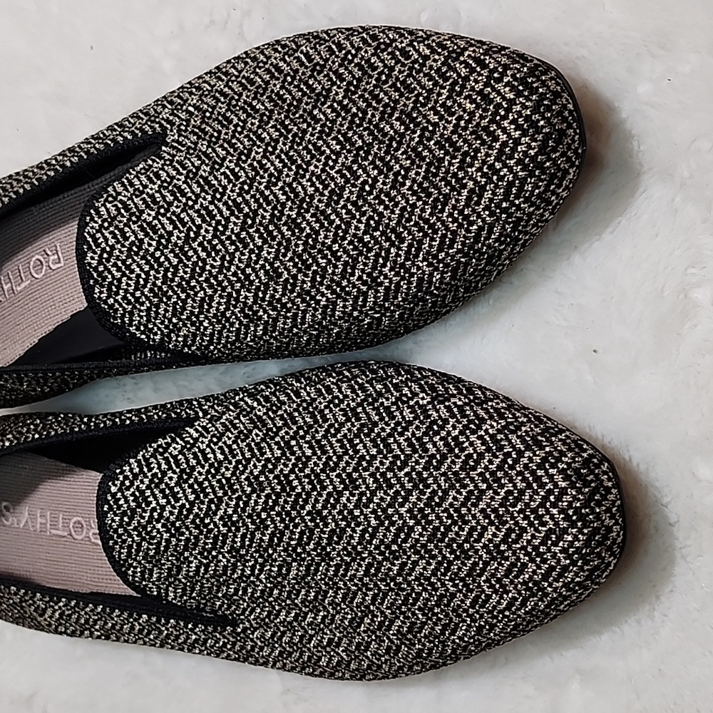 Rothy's The Almond Loafers shoes in the Sparkle Herringbone color Sz 8W - Picture 9 of 16